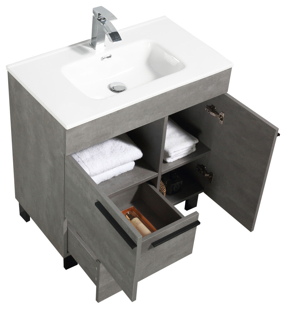 Alma Gill Freestanding Vanity With One Porcelain sink, 32"