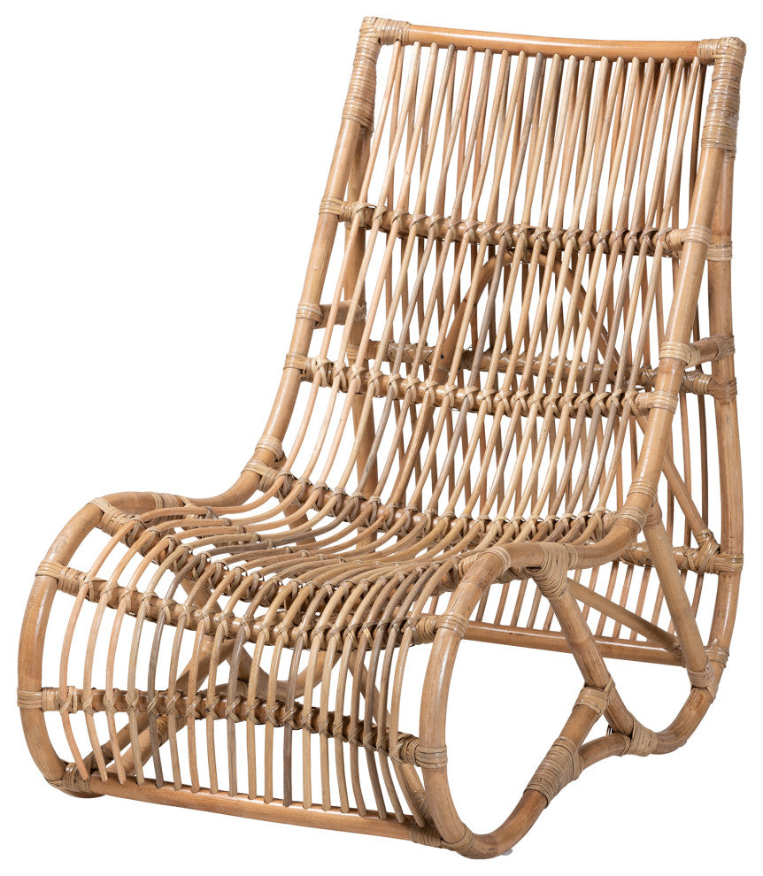 Malene Natural Rattan Lounge Chair