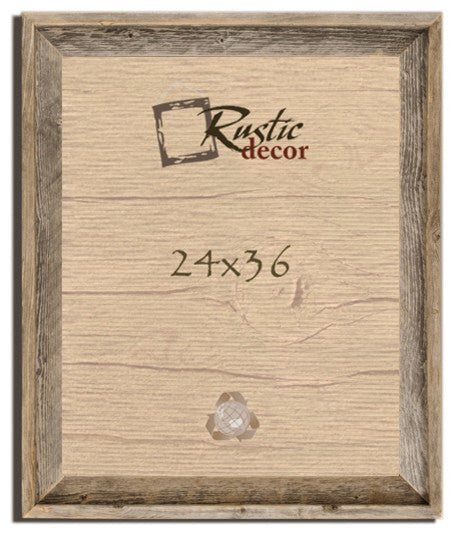 Thurston Signature Reclaimed Rustic Barn Wood Wall Frame, 24"x36"