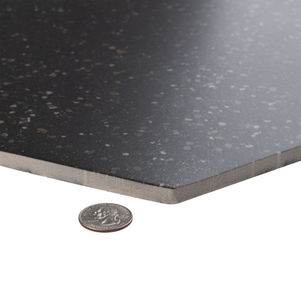 Palazzo Hex Nero Porcelain Floor and Wall Tile