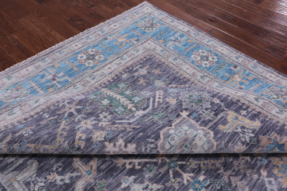 Hand Knotted Turkish Oushak Wool Rug 9' 0" X 12' 2" - Q13441