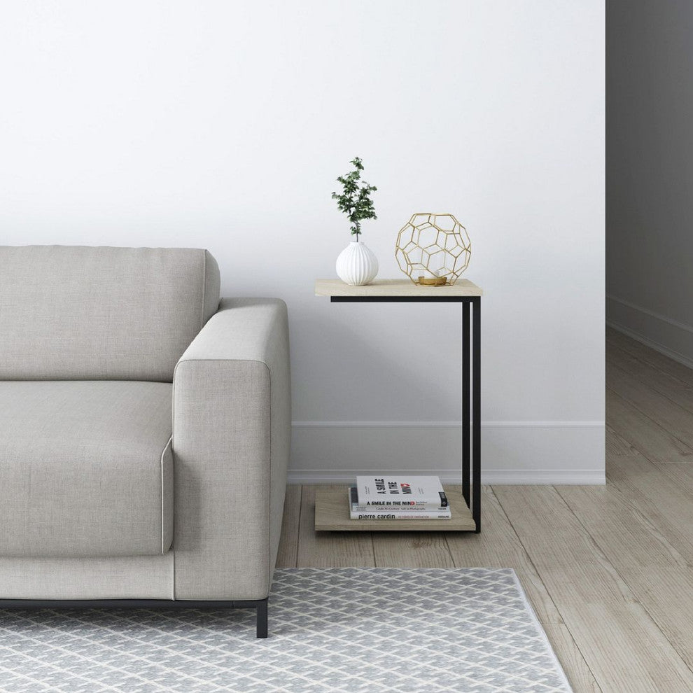 Celine End Table in Nude Mosaic Wood