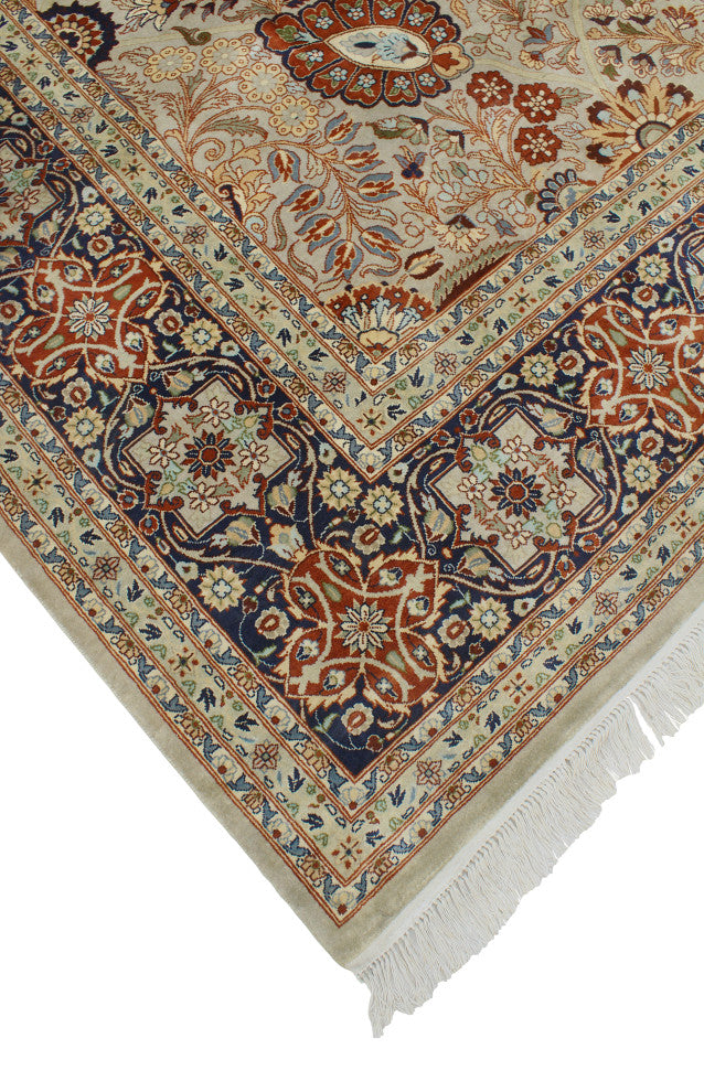 Pak-Persian Talitha Beige/Navy Rug, 9'1x11'9