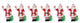 Glass Santa With Cardinal Bird Ornament, Set of 6