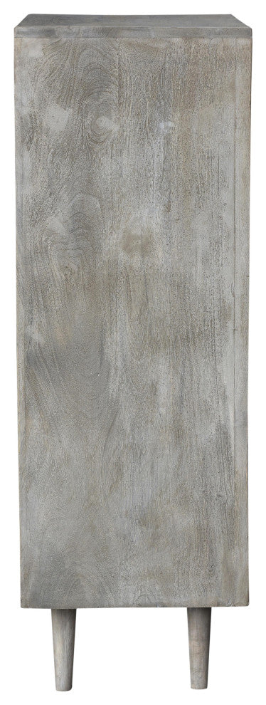 Halle 5-Drawer Hand-Carved Tall Chest