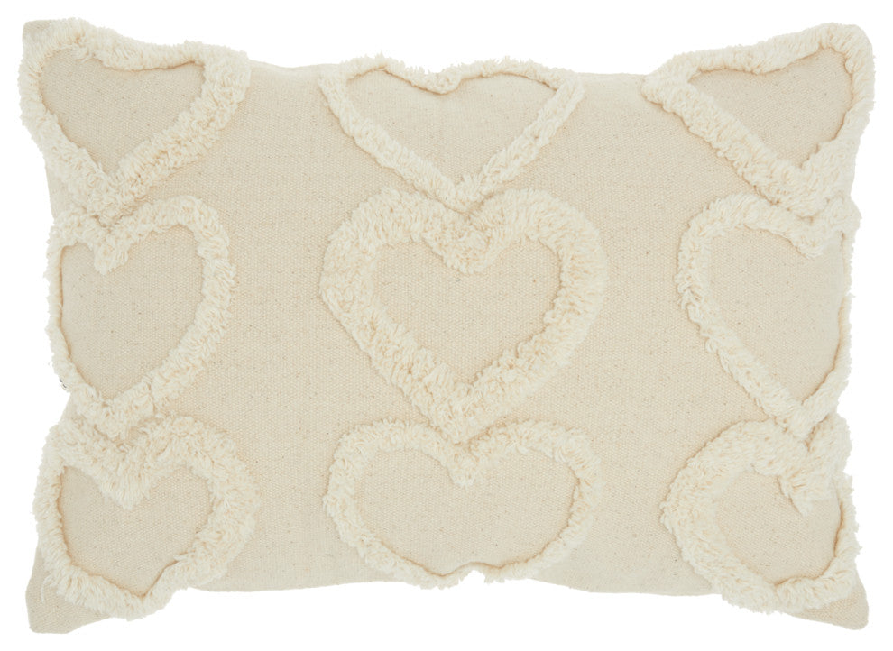 Mina Victory GT022 Throw Pillow, Cream, 14" x 20"