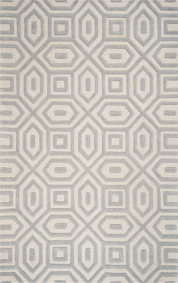 HomeRoots 8' x 10' 6" Wool Grey Area Rug