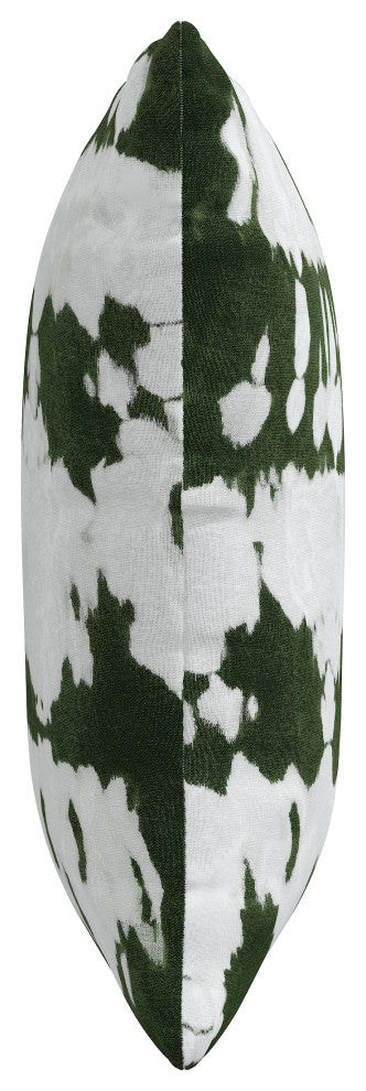 18" Decorative Pillow, Polyester Insert, Reverse Dye Green