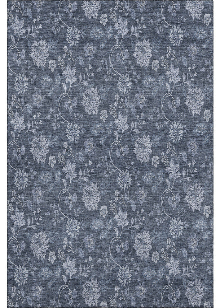 Premium Machine Washable Mayfield AMF680 Blue 5' x 7'6" Rug