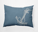 14x20" Anchored Nautical Decorative Indoor Pillow, Dusty Smoke