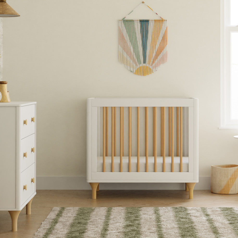 Lolly 4-in-1 Convertible Mini Crib and Twin Bed With Toddler Bed Conversion Kit
