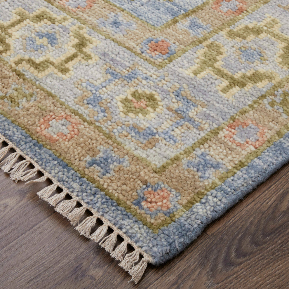 Foxboro R69CI Transitional/Bohemian & Craftsman Accent Rug, Blue, 3'x5'