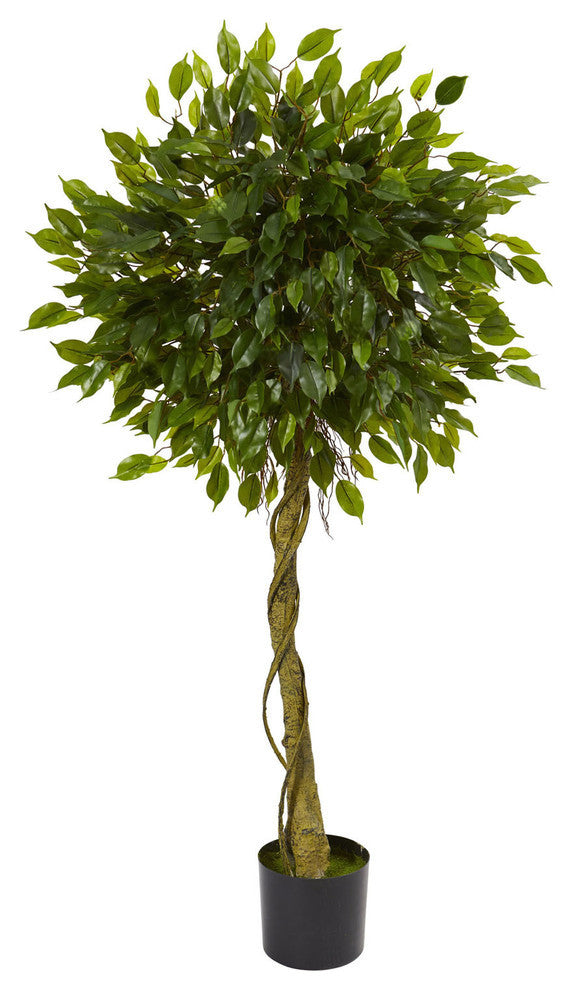 5' Ficus Artificial Topiary Tree UV Resistant