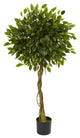 5' Ficus Artificial Topiary Tree UV Resistant