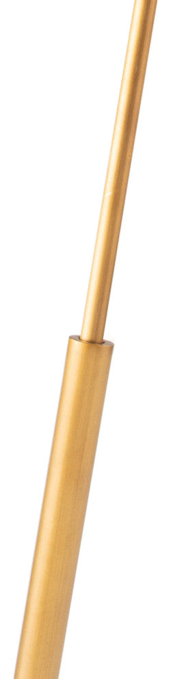 Spyder Floor Lamp Spyder Floor Lamp, White and Natural Brass