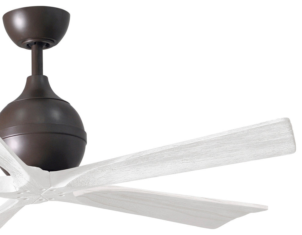 Irene-5 52" Ceiling Fan, Textured Bronze/Matte White