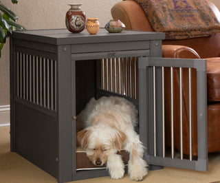 ECOFLEXÂ® Dog Crate End Table - Grey, Gray, Medium