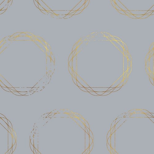 "Weaving Gold Circles" Pillow 16"x16"