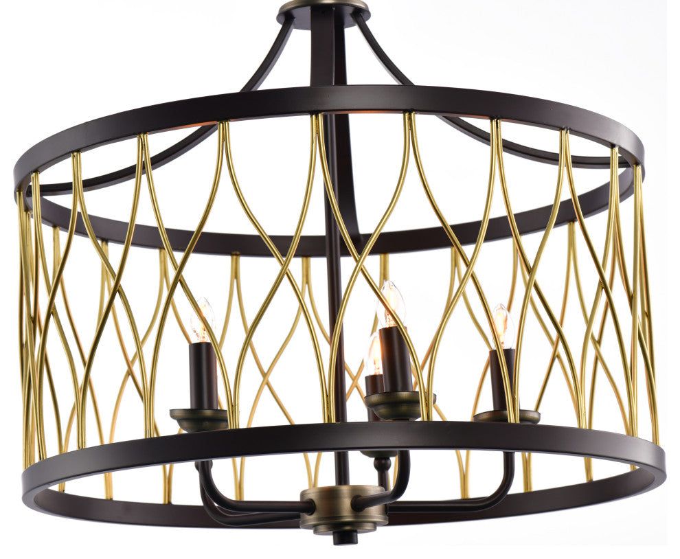 Lazzur Selune 5 Light 21" Matte Oil Rubbed Bronze Pendant