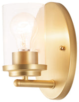 Maxim 10211CL Corona 8" Tall Bathroom Sconce - Satin Brass