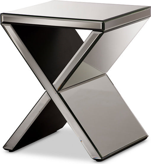 Morris Hollywood Regency Glamour Style Accent Side Table