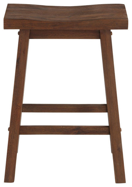 Sonoma Saddle Seat Counter Stool, Chestnut Wire-Brush, Counter Height, Single