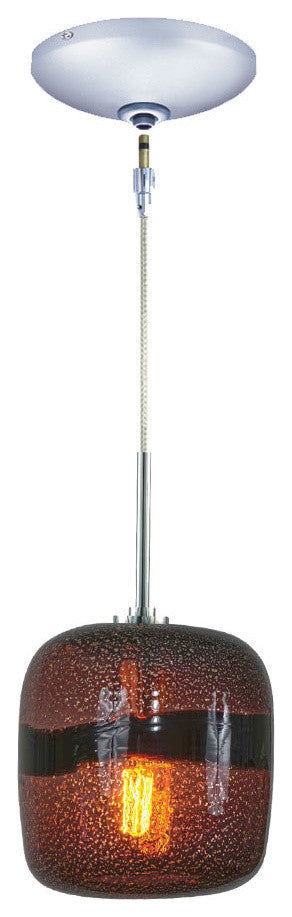 Light Low Voltage Pendant And Canopy Kit, Amber Bronze, Purple Chrome