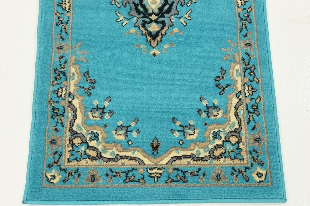 Unique Loom Turquoise Washington Reza 2' 2 x 8' 2 Runner Rug