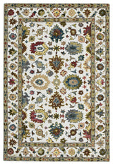 Jackson Traditional Ivory Hand-Hooked Area Rug 5' x 7'6"