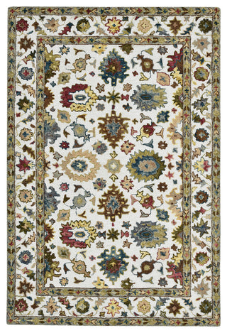 Jackson Traditional Ivory Hand-Hooked Area Rug 5' x 7'6"