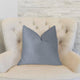 Mezmerize Blue, Beige and Black Luxury Throw Pillow, 20"x20"