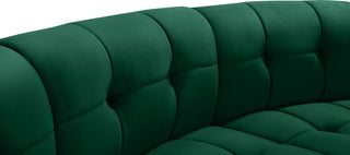 Limitless Velvet Upholstered 6-Piece Modular Sectional, Green