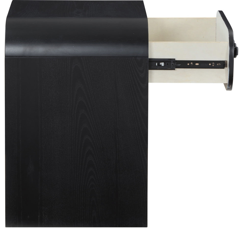 Hayes Night Stand / Side Table, Black, Black