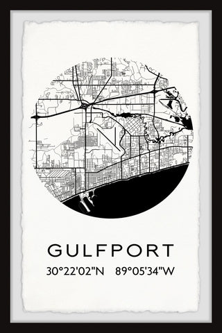 "Gulfport" Framed Painting Print, 12x18