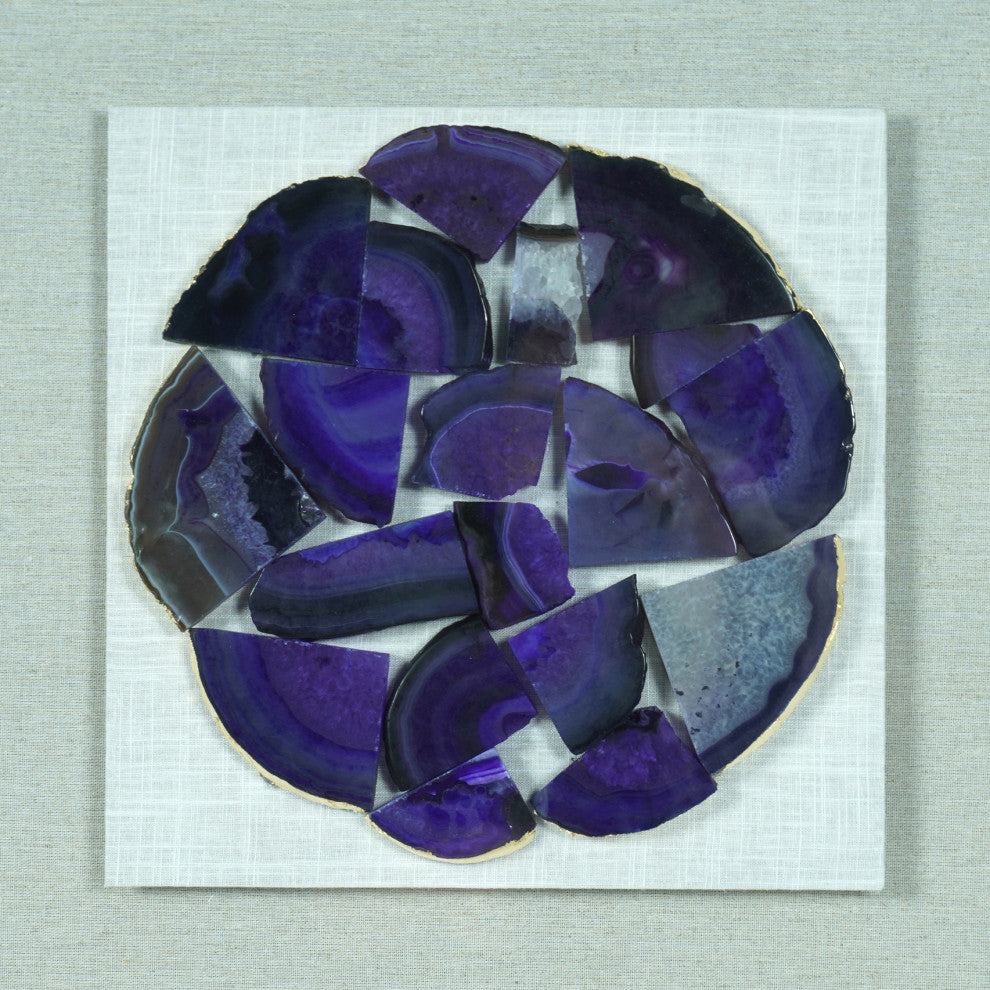 Shattered Agate Shadow Box Wall DÃ©cor (Purple)