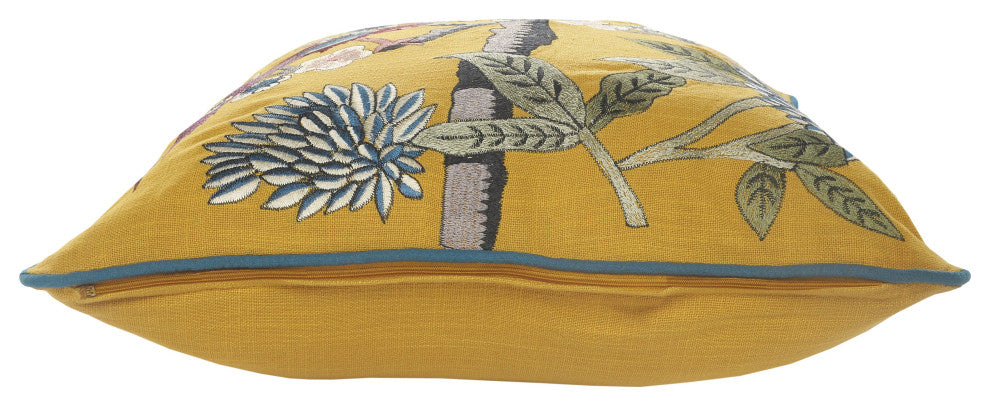 Yellow Bird of Paradise Throw Pillow