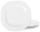 Stone Lain Quadro Porcelain Dinner Plate Set of 4, White