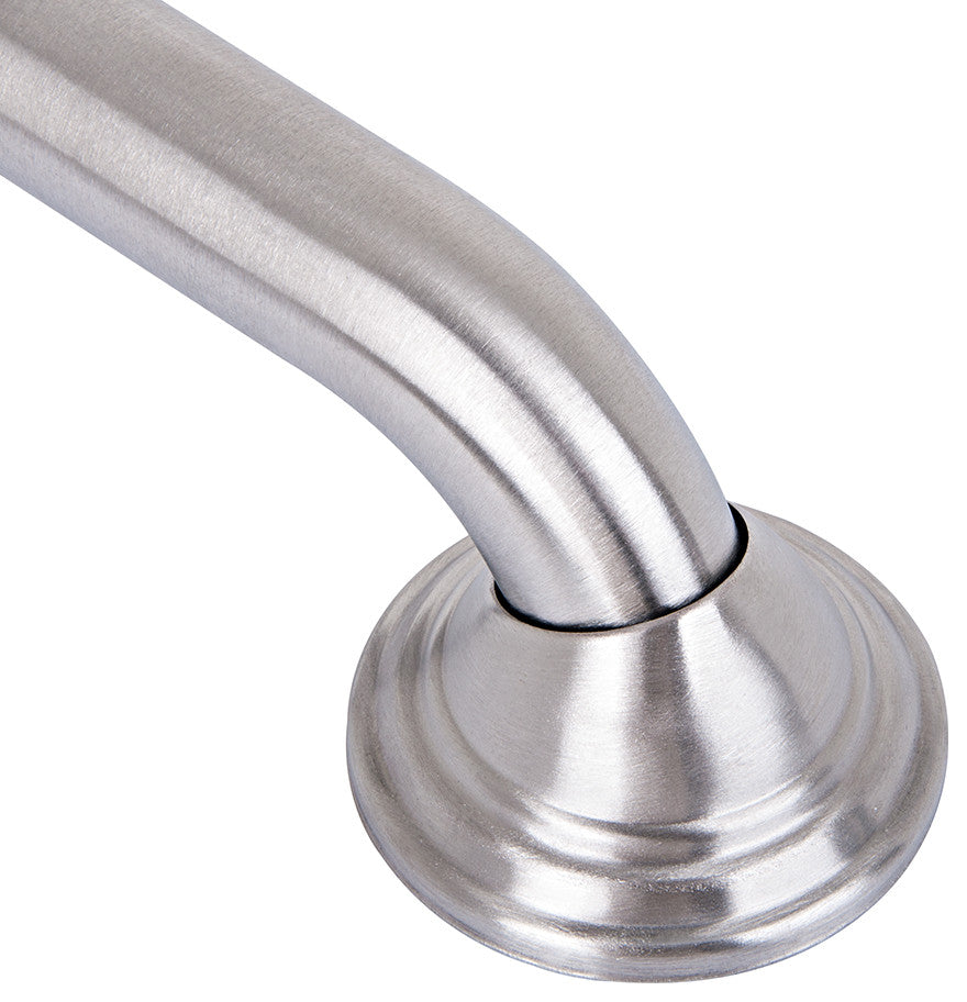 Utopia Alley Decorative Shower Safety Grab Bars, Brushed Nickel, 16"