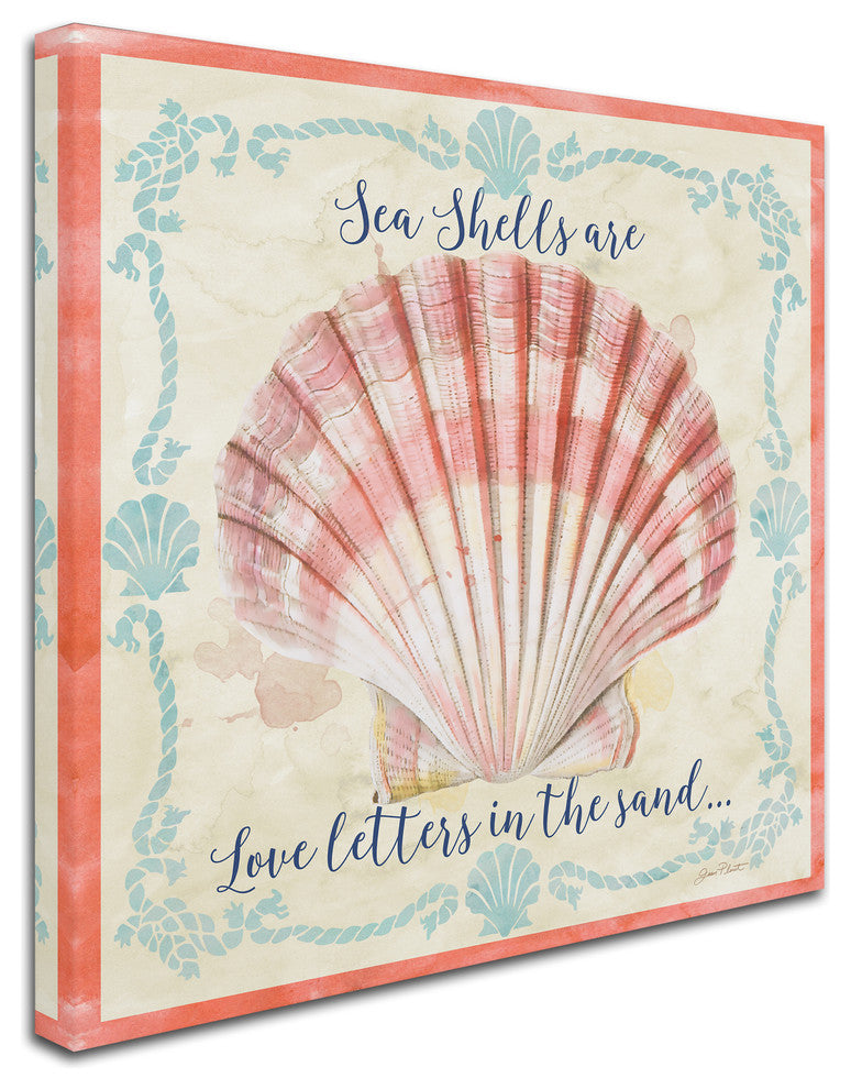 Jean Plout ''Sea Shells 1'' Canvas Art, 14x14