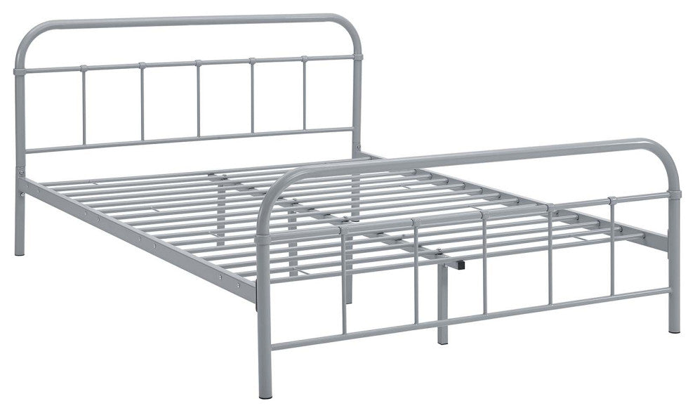 Gray Maisie Queen Stainless Steel Bed Frame