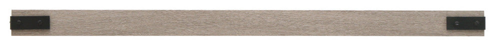 9602068E Floating Shelf With Metal Corners, Oak, 36"x8"x3.5"