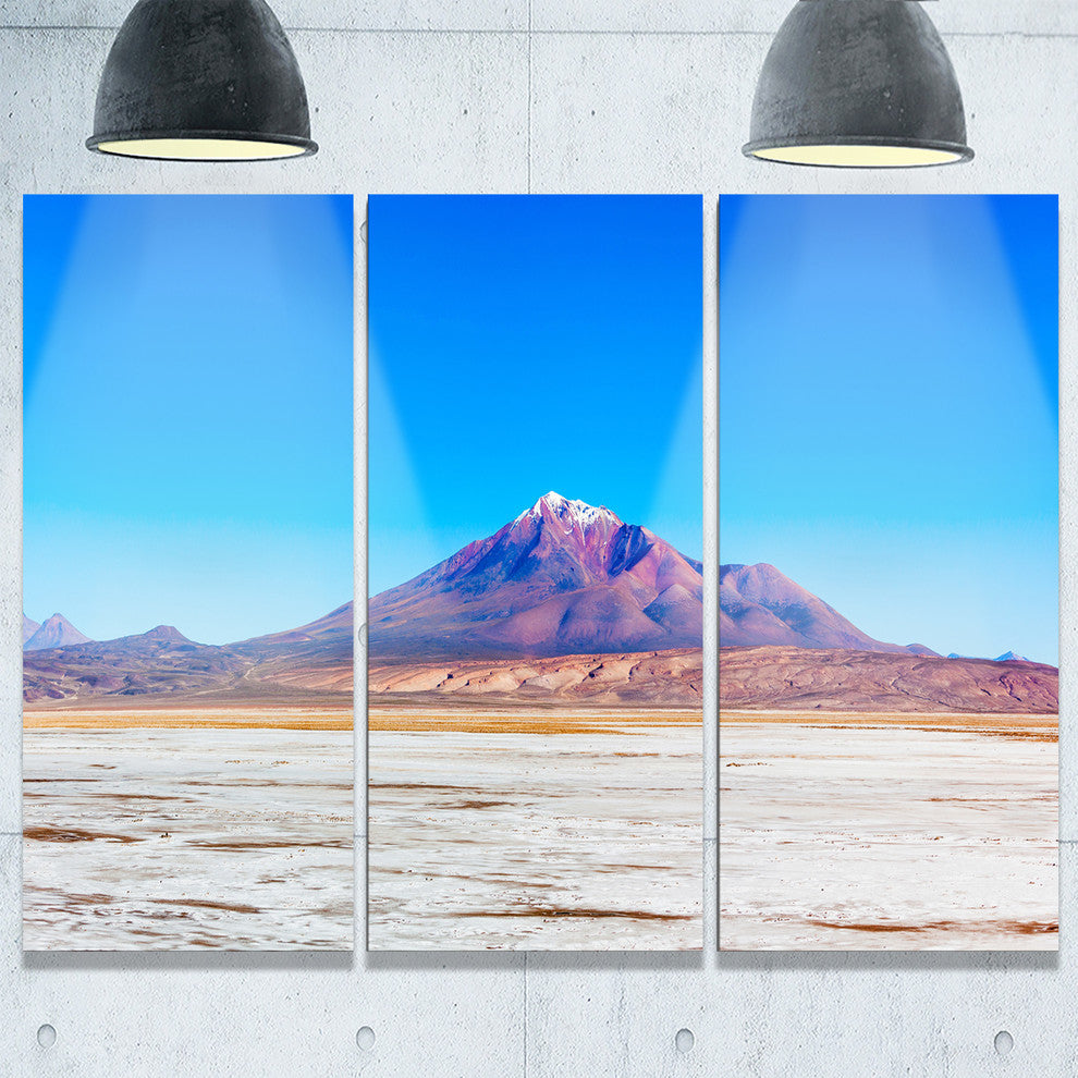 "Altiplano near Uyuni Panorama" Metal Wall Art, 3 Panels, 36"x28"