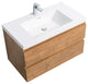 Alma-Pre Wall Mount Vanity With White Sink, Natural Oak, 42"