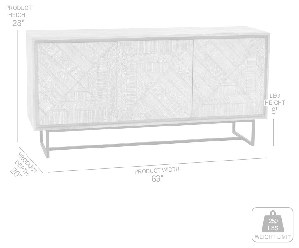 Peridot Sideboard Buffet, Natural Acacia Wood