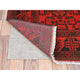Red, Afghan Andkhoy, Wool, Hand Knotted Oriental Rug, 4'2"x6'5"