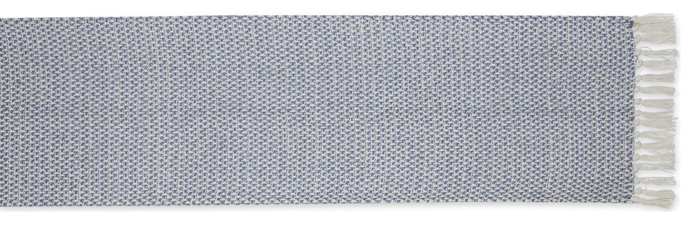 Stonewash Blue Woven Table Runner 15x72