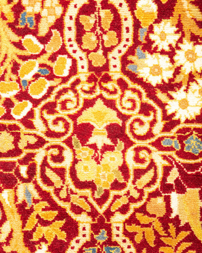 Tirupati, One-of-a-Kind Hand-Knotted Area Rug Red, 2'7"x12'10"