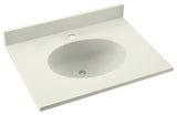 Swan Ellipse Solid Surface Bathroom Vanity Top, Bisque