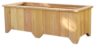 T&L Rectangular Planter Boxes, Cedar Tone, 20"x17"