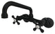 KS213X-P Adjustable Center Wall Mount Kitchen Faucet, Matte Black